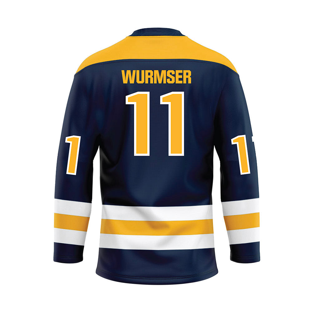 MCLA - NCAA Women's Ice Hockey : Isabelle Wurmser - Navy Hockey Jersey-1