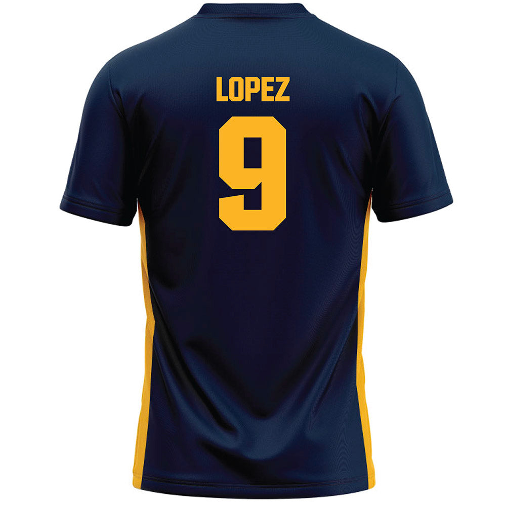 MCLA - NCAA Softball : Nevaeh Lopez - Navy Lacrosse Jersey -1