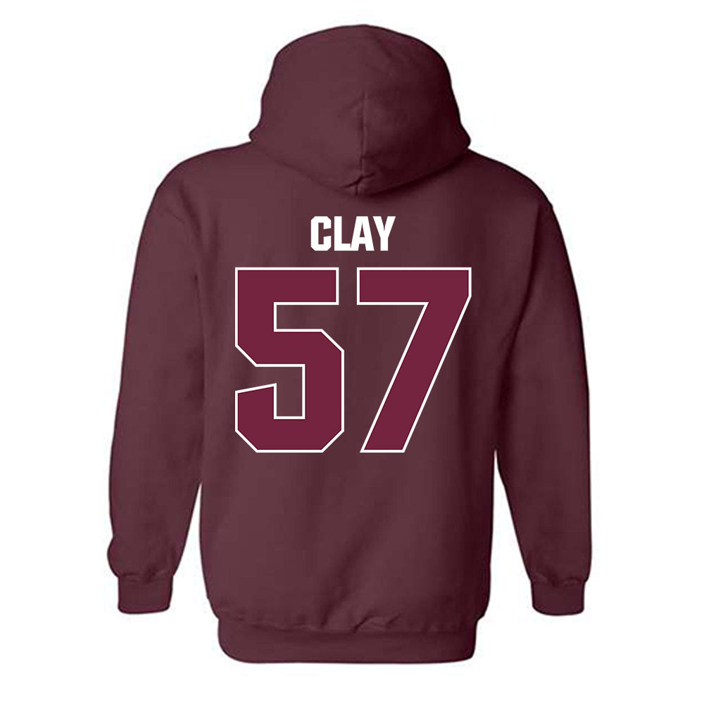 SIU Carbondale - NCAA Football : Kaden Clay - Classic Shersey Hooded Sweatshirt-1