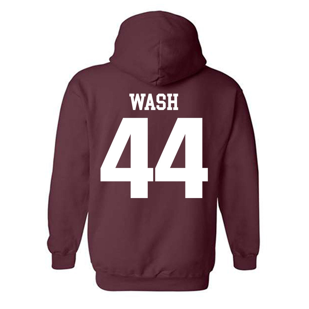 SIU Carbondale - NCAA Football : Miles Wash - Classic Shersey Hooded Sweatshirt-1