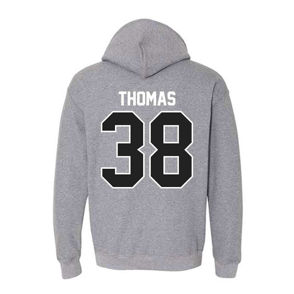 Ball State - NCAA Baseball : Kenskey Thomas - Classic Shersey Hooded Sweatshirt-1