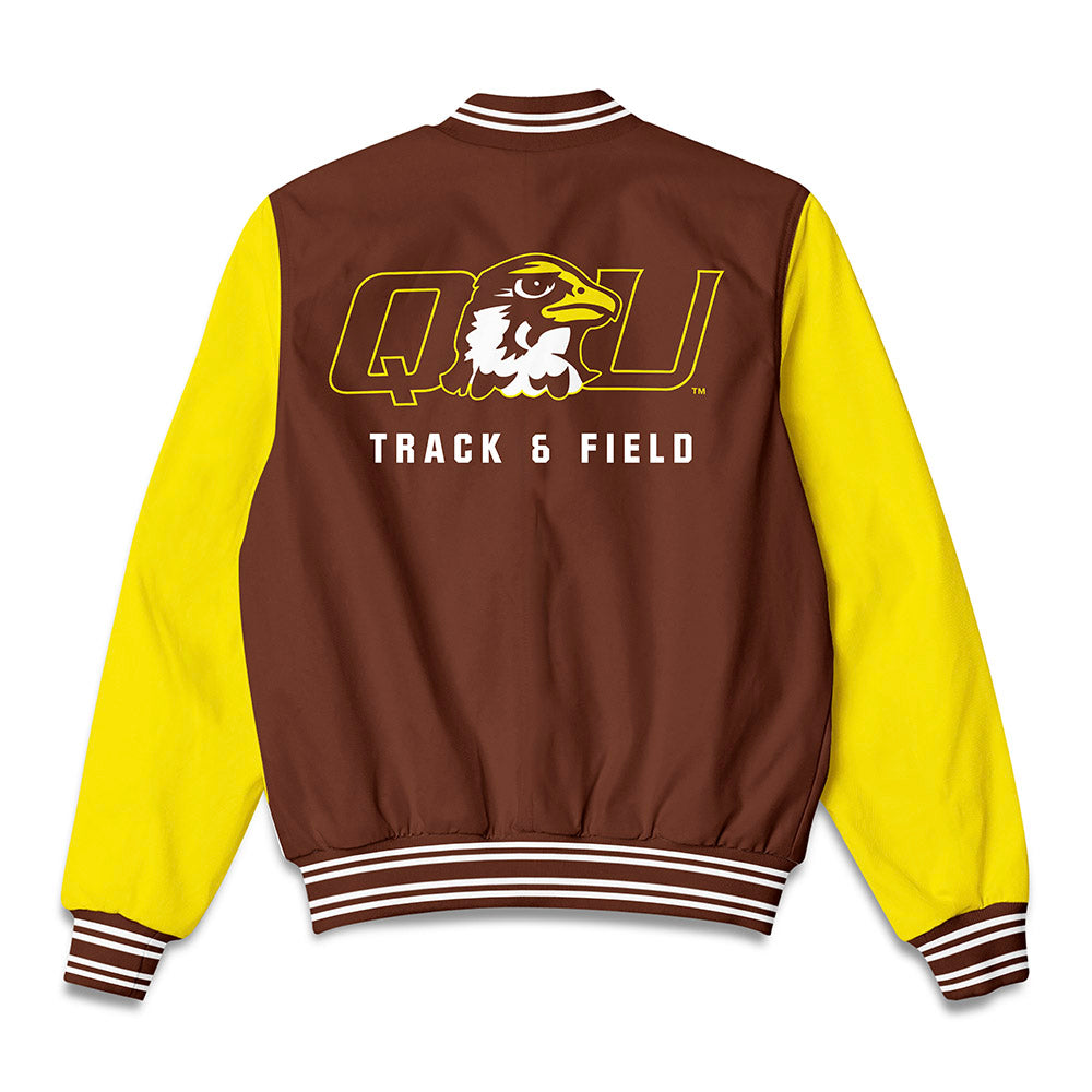 Quincy - NCAA Men's Track & Field : Aneas Smith - Bomber Jacket-1