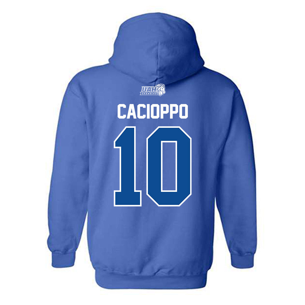 UAH - NCAA Baseball : Cross Cacioppo - Classic Shersey Hooded Sweatshirt-1