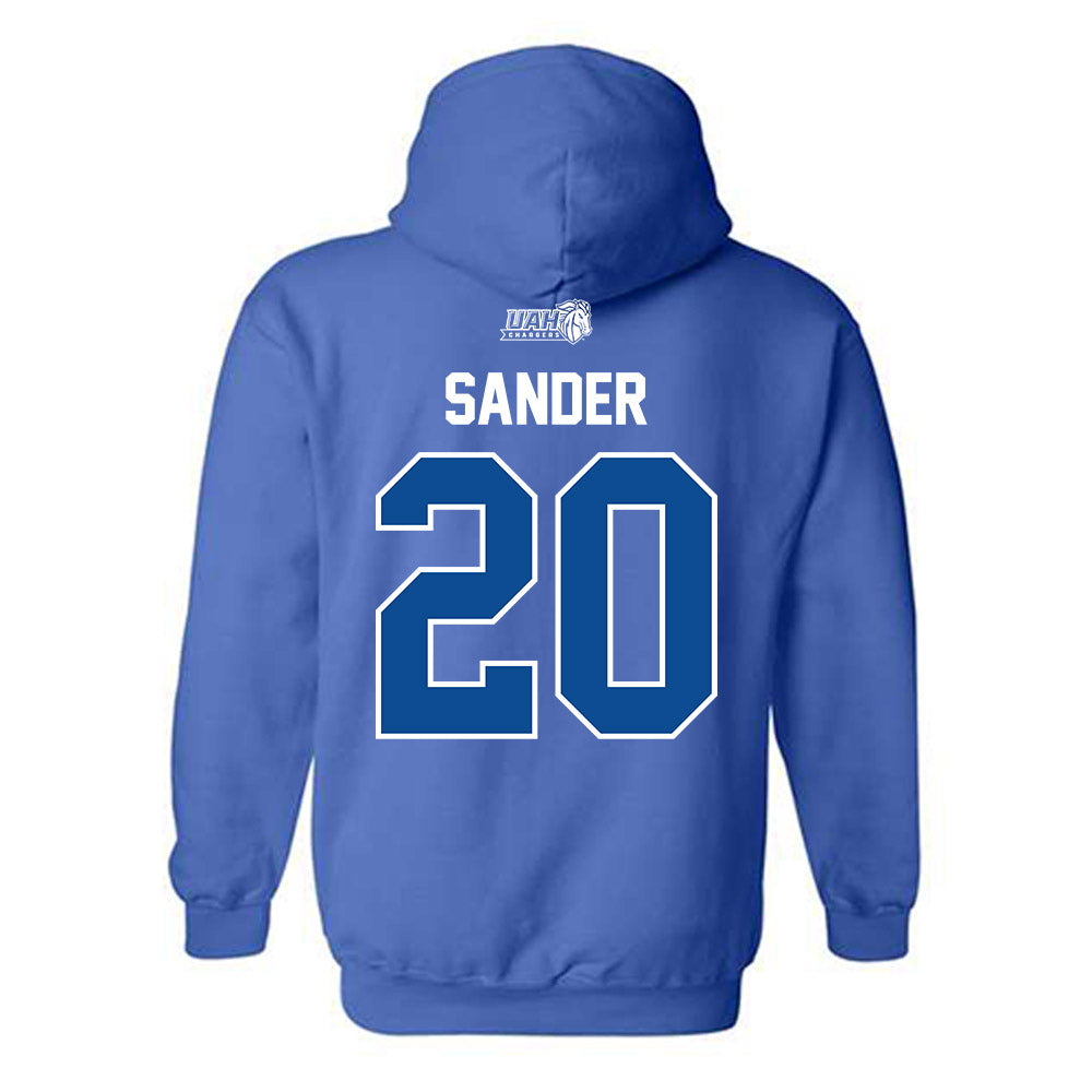 UAH - NCAA Men's Lacrosse : Jake Sander - Classic Shersey Hooded Sweatshirt-1