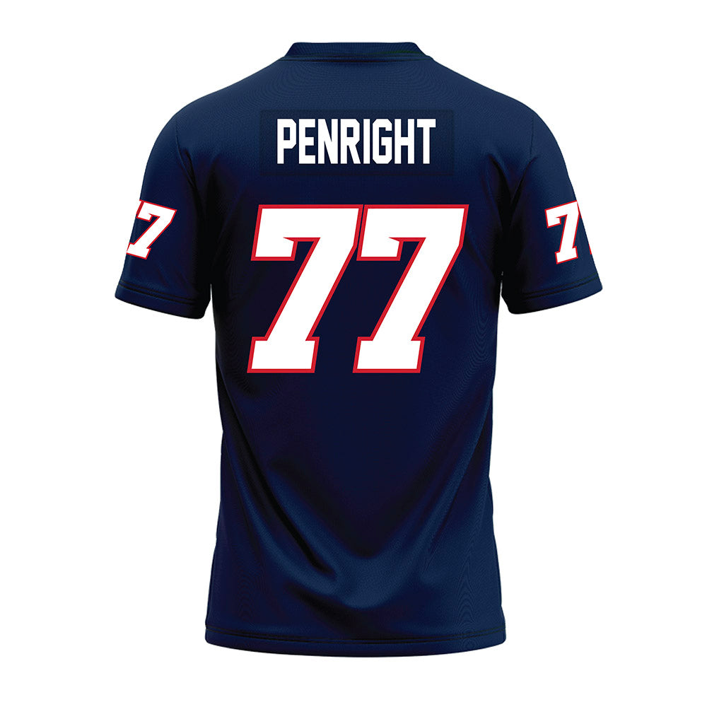 Fresno State - NCAA Football : Toreon Penright - Navy Premium Football Jersey-1