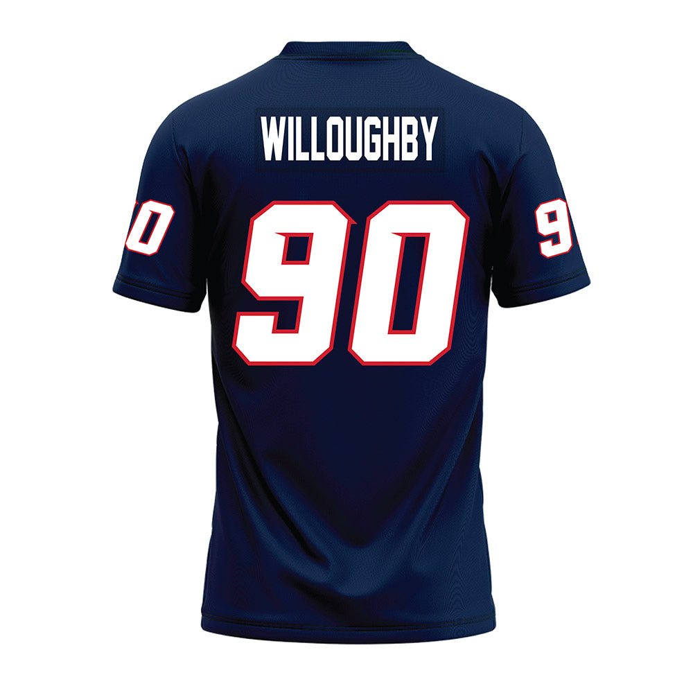 Fresno State - NCAA Football : Cooper Willoughby - Navy Premium Football Jersey-1