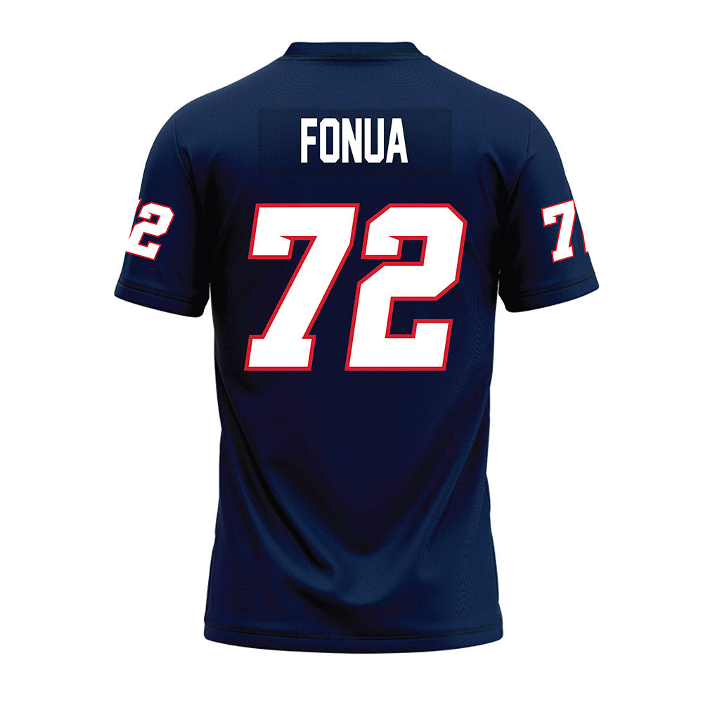 Fresno State - NCAA Football : Edward Fonua - Navy Premium Football Jersey