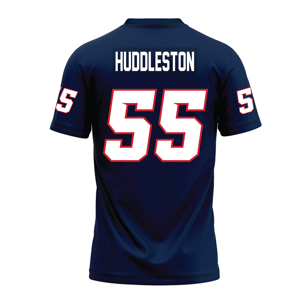 Fresno State - NCAA Football : Brendan Huddleston - Navy Premium Football Jersey-1