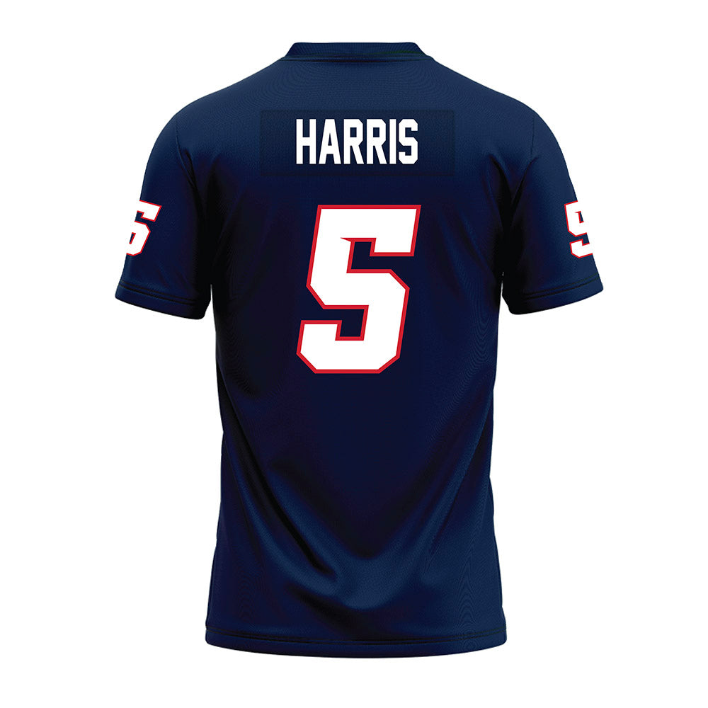 Fresno State - NCAA Football : Simeon Harris - Navy Premium Football Jersey-1