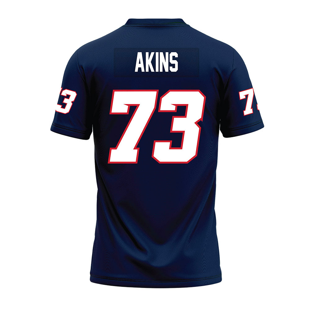 Fresno State - NCAA Football : Marsel Akins - Navy Premium Football Jersey