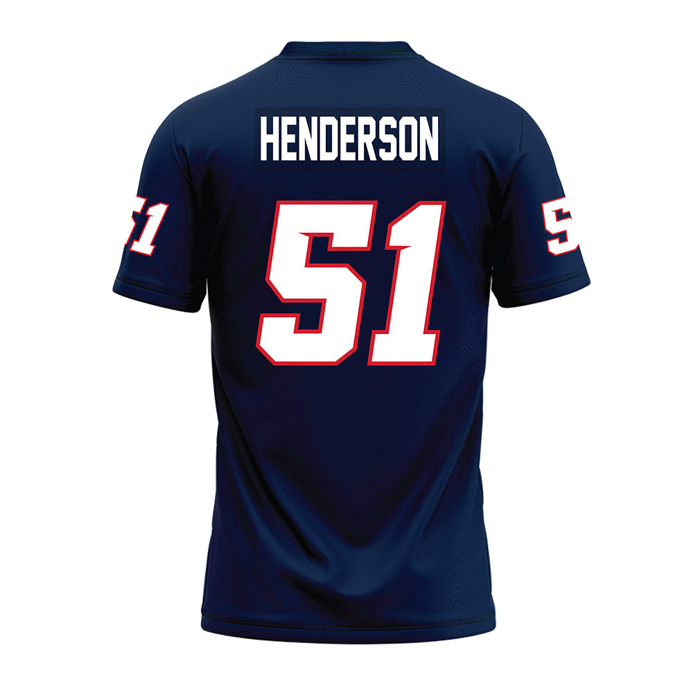 Fresno State - NCAA Football : Braylan Henderson - Navy Premium Football Jersey-1