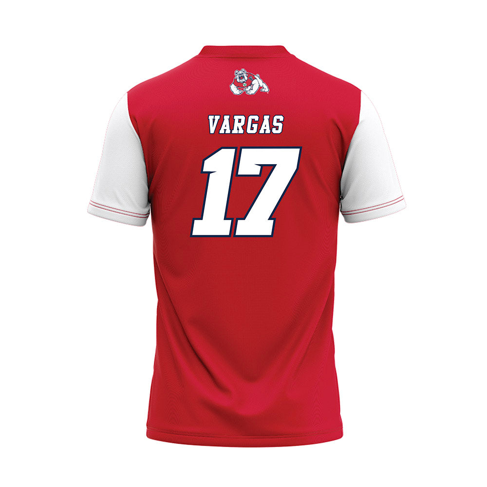Fresno State - NCAA Softball : Gizella Vargas - Red Baseball Jersey-1