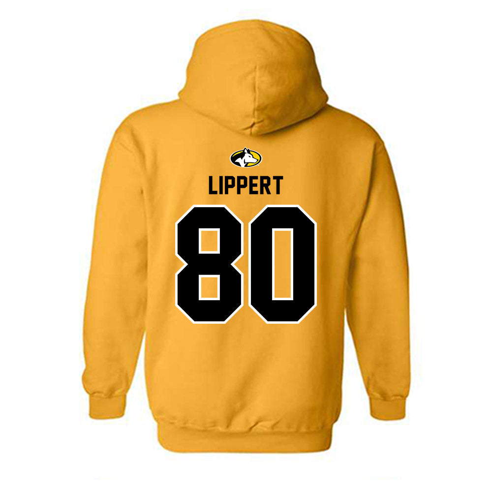 Michigan Tech - NCAA Football : Jaxon Lippert - Generic Shersey Hooded Sweatshirt-1