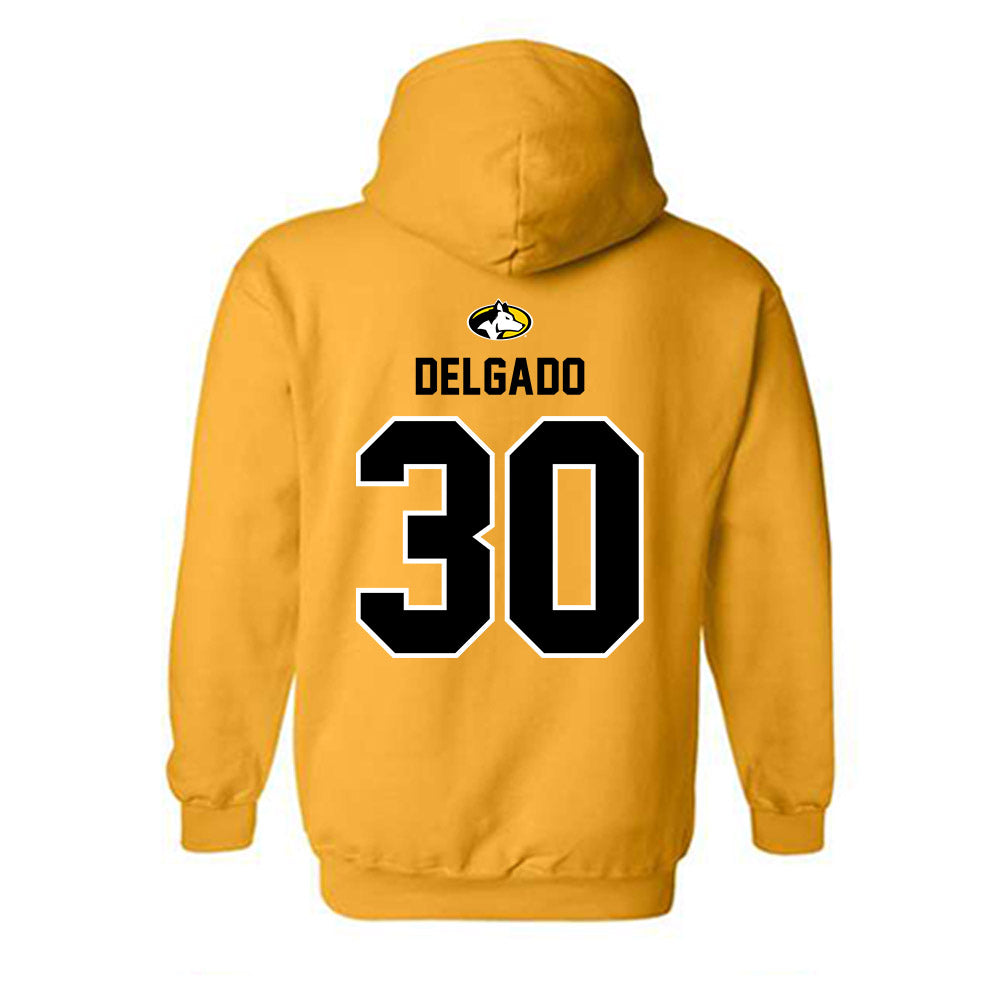 Michigan Tech - NCAA Football : Samuel Delgado - Generic Shersey Hooded Sweatshirt-1