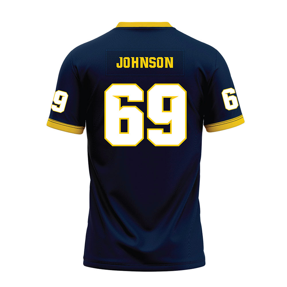 Toledo - NCAA Football : Dominic Johnson - Blue Premium Football Jersey-1