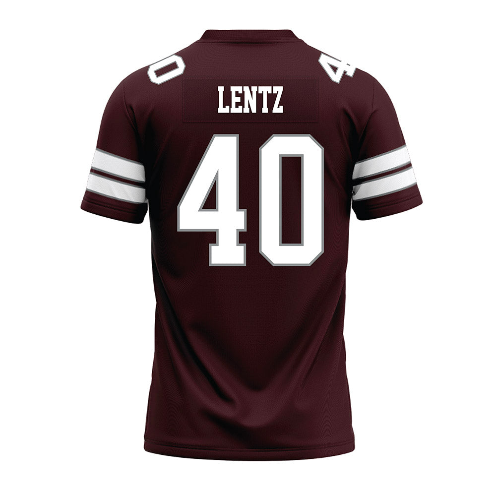 Montana - NCAA Football : Colton Lentz - Maroon Premium Football Jersey-1