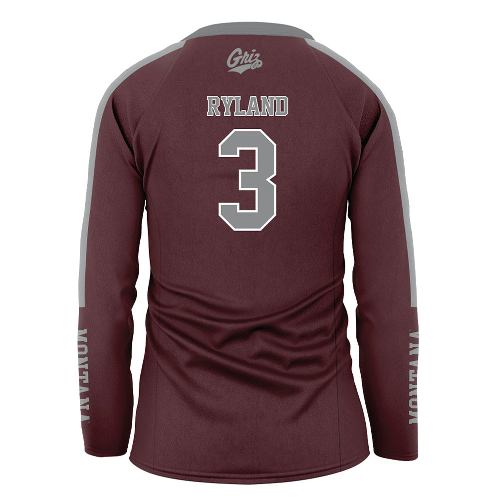 Montana - NCAA Women's Volleyball : Grace Ryland - Maroon Volleyball Jersey-1
