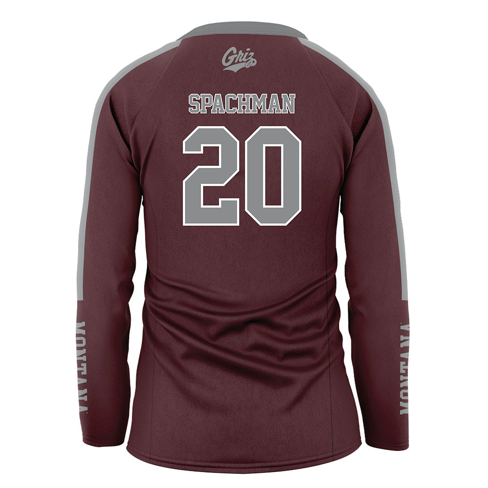Montana - NCAA Women's Volleyball : Carley Spachman - Maroon Volleyball Jersey-1