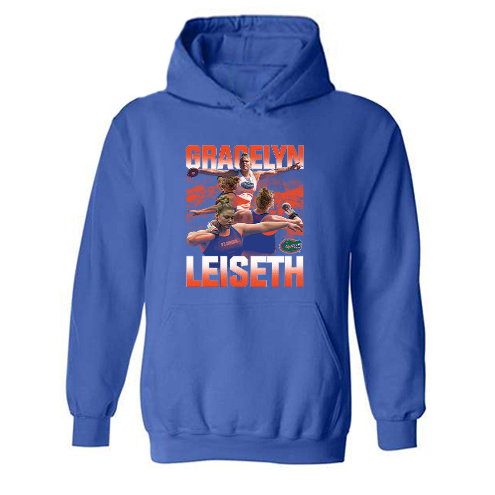 Florida - NCAA Women's Track & Field : Gracelyn Leiseth - Player Collage Hooded Sweatshirt