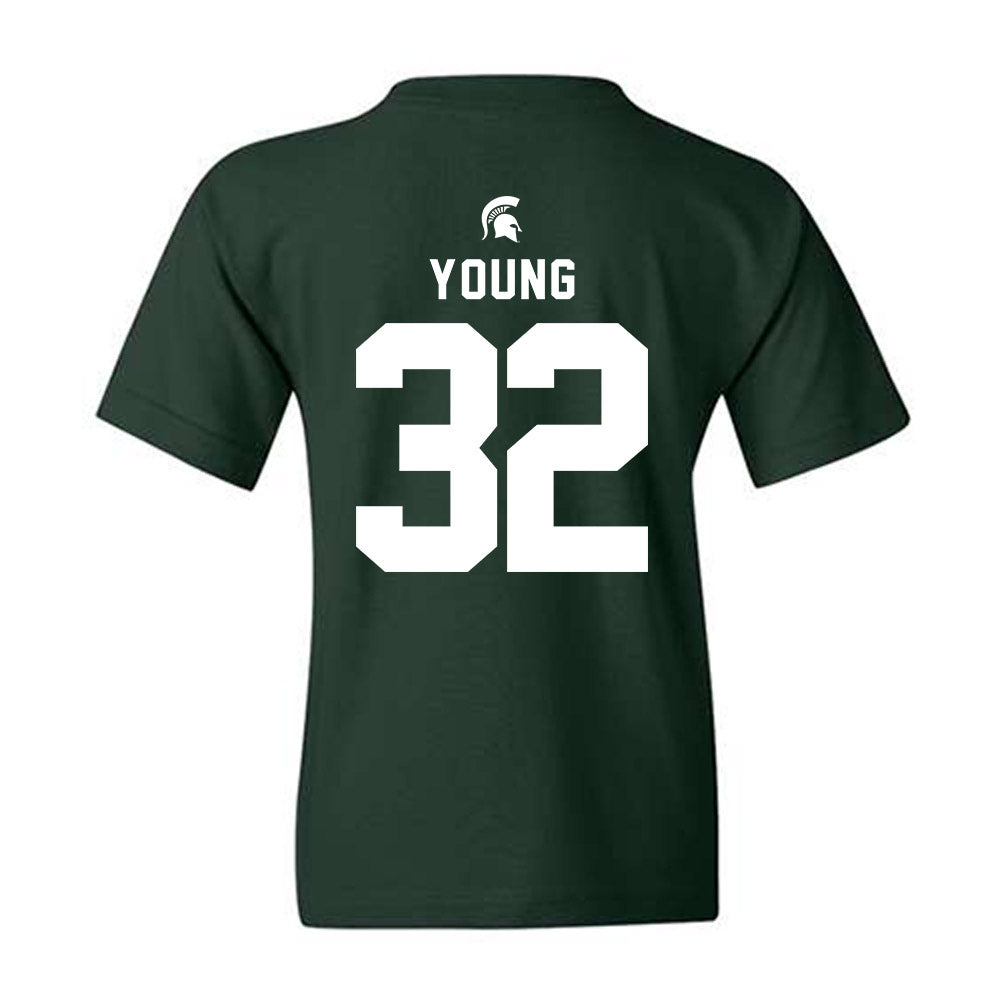 Michigan State - NCAA Football : Evan Young - Generic Shersey Youth T-Shirt-1