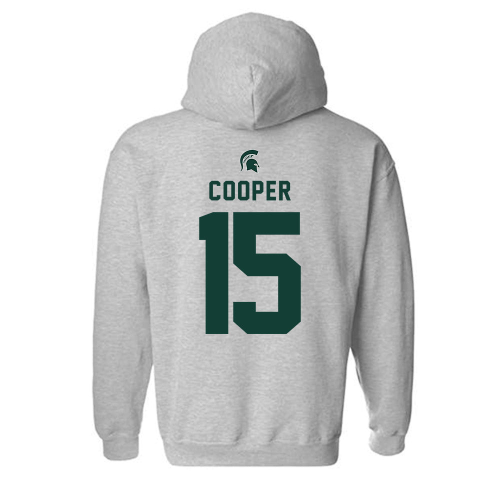 Michigan State - NCAA Men's Basketball : Carson Cooper - Generic Shersey Hooded Sweatshirt-1