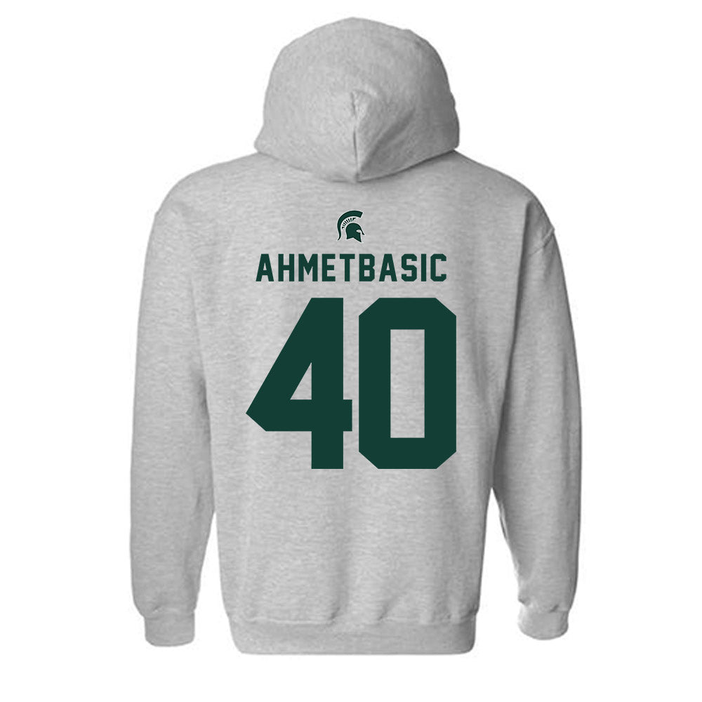 Michigan State - NCAA Football : Tarik Ahmetbasic - Generic Shersey Hooded Sweatshirt-1