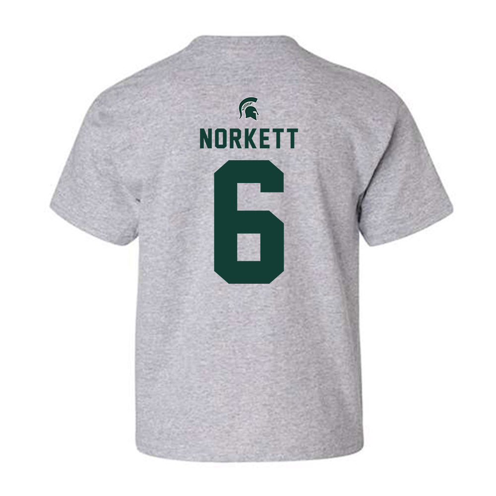Michigan State - NCAA Men's Soccer : Charlie Norkett - Generic Shersey Youth T-Shirt-1