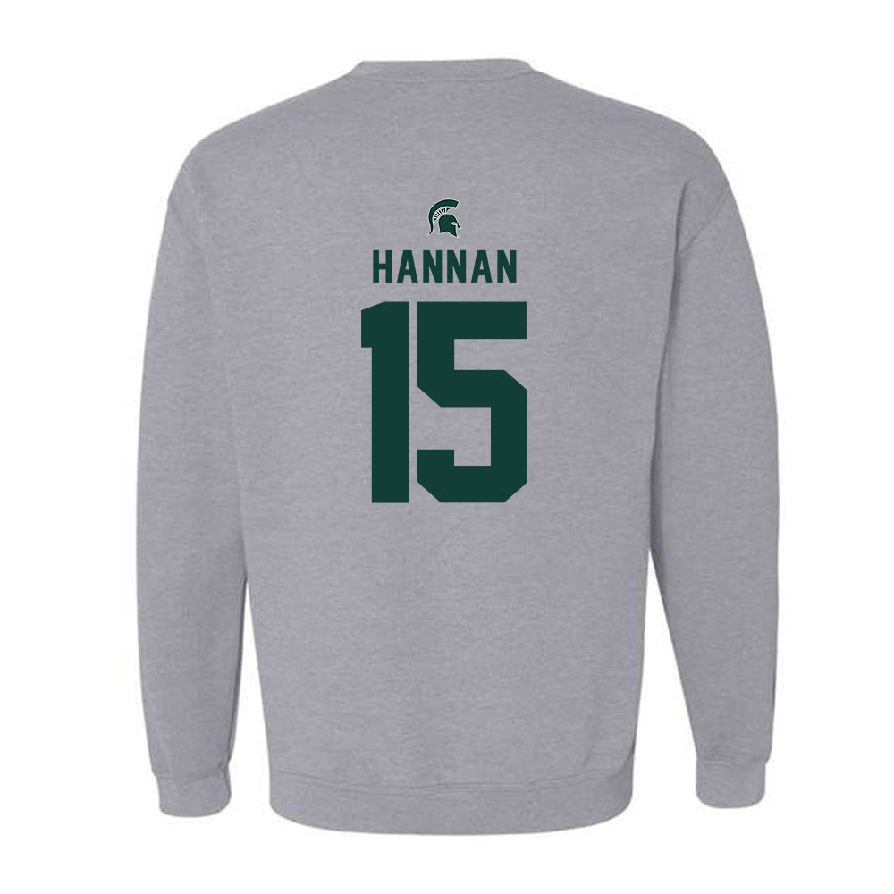 Michigan State - NCAA Football : Leo Hannan - Generic Shersey Crewneck Sweatshirt-1