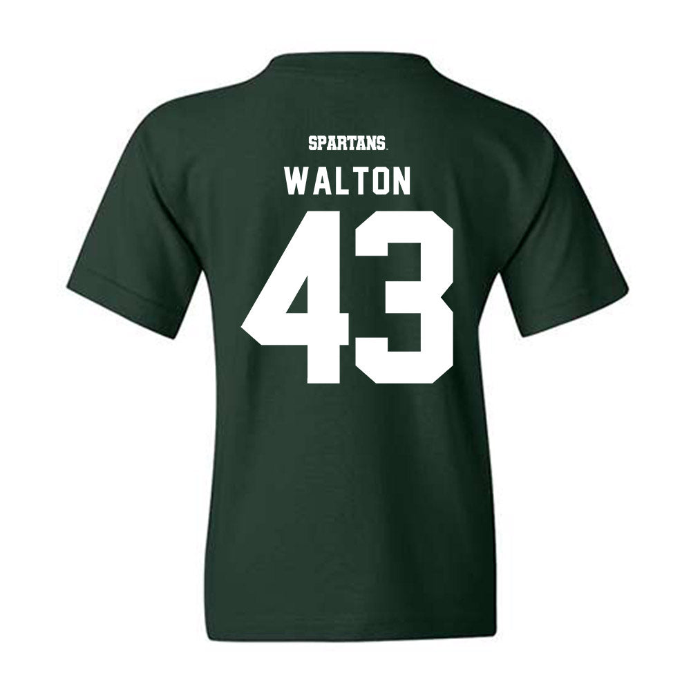 Michigan State - NCAA Men's Basketball : Colin Walton - Youth T-Shirt-1