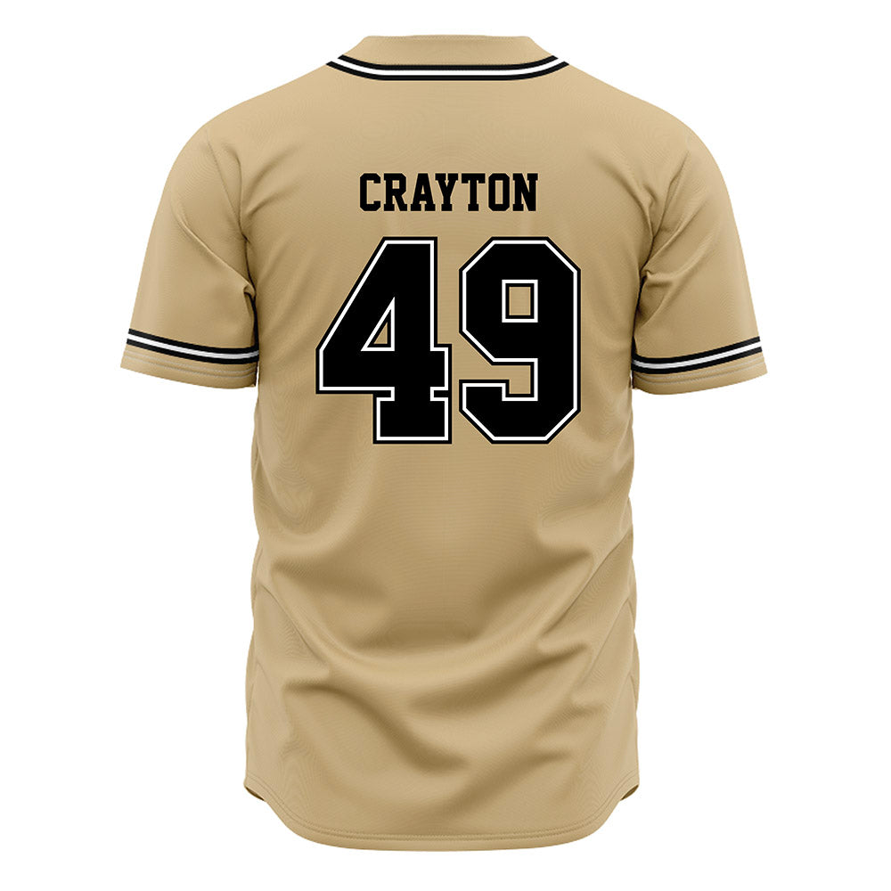 UNC Pembroke - NCAA Baseball : Michael Crayton - Gold Jersey-1