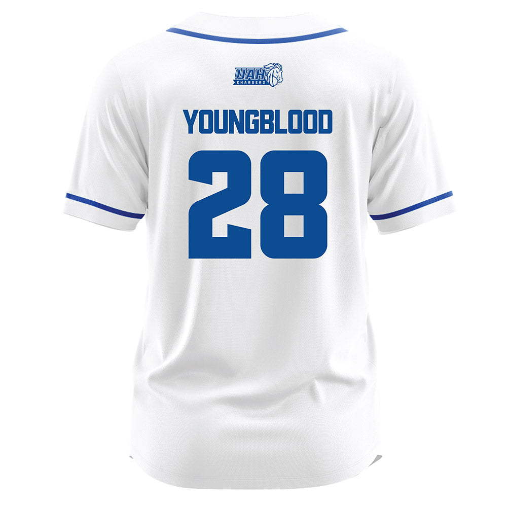 UAH - NCAA Baseball : Nic Youngblood - White Jersey-1
