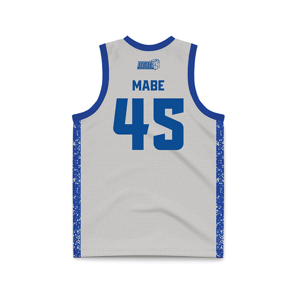 UAH - NCAA Men's Basketball : Jordan Mabe - Grey Basketball Jersey-1