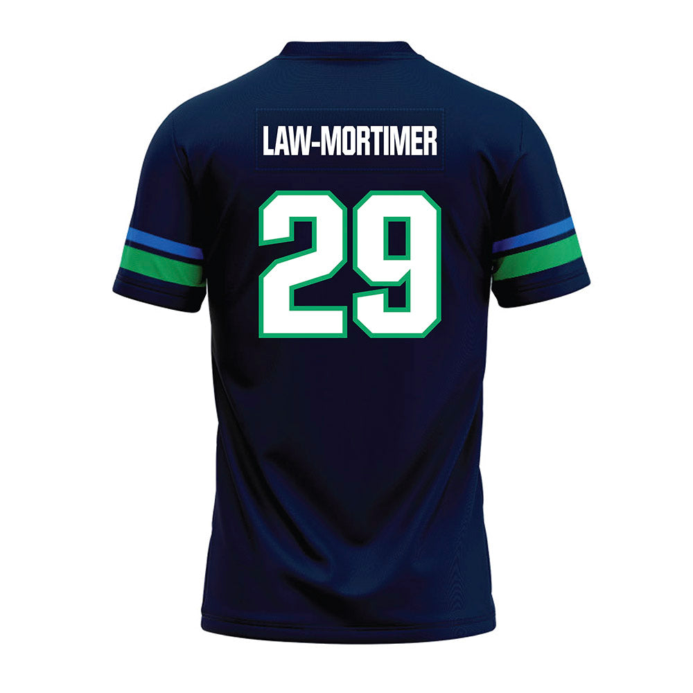 UWF - NCAA Football : David Law-Mortimer - Navy Premium Football Jersey-1