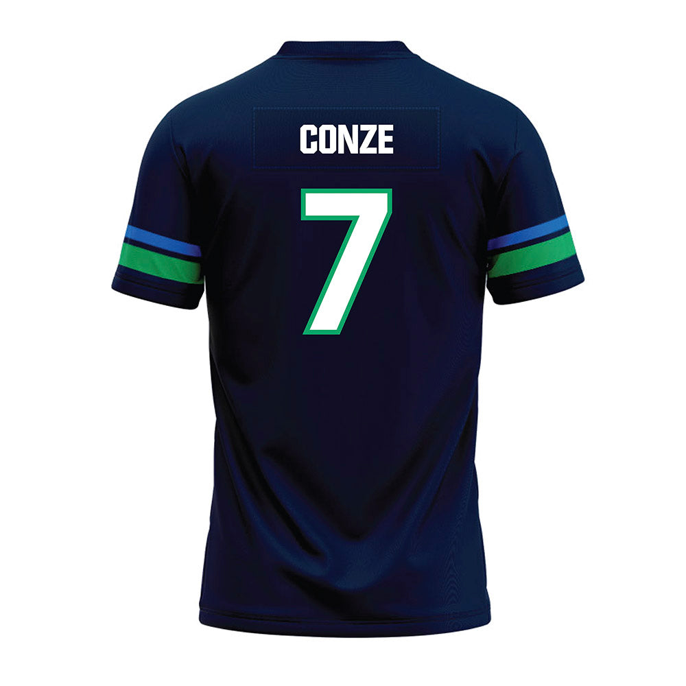 UWF - NCAA Football : Ty Conze - Navy Premium Football Jersey-1