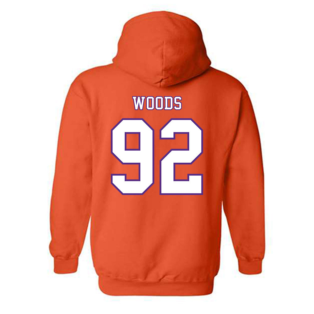 Clemson - NCAA Football : Davarrick Woods - Replica Shersey Hooded Sweatshirt-1