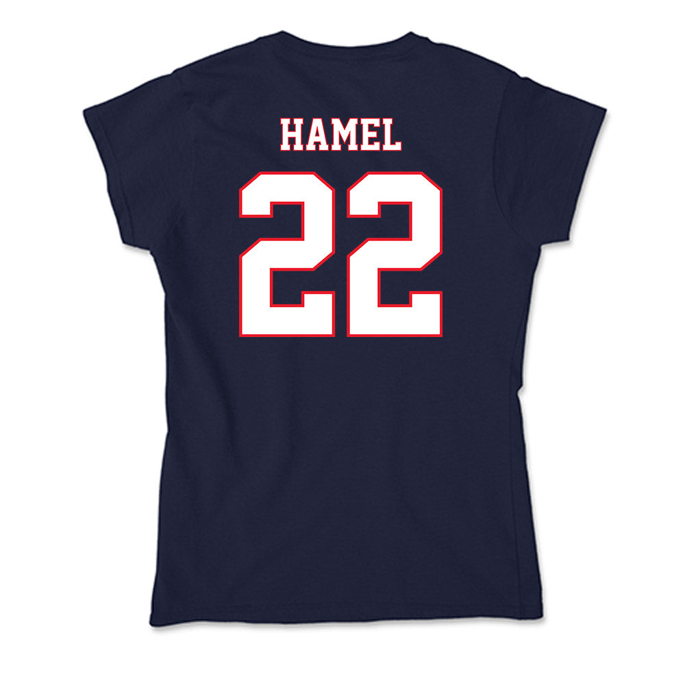 UConn - NCAA Men's Soccer : Johan Hamel - Soft Style Women’s T-Shirt-1