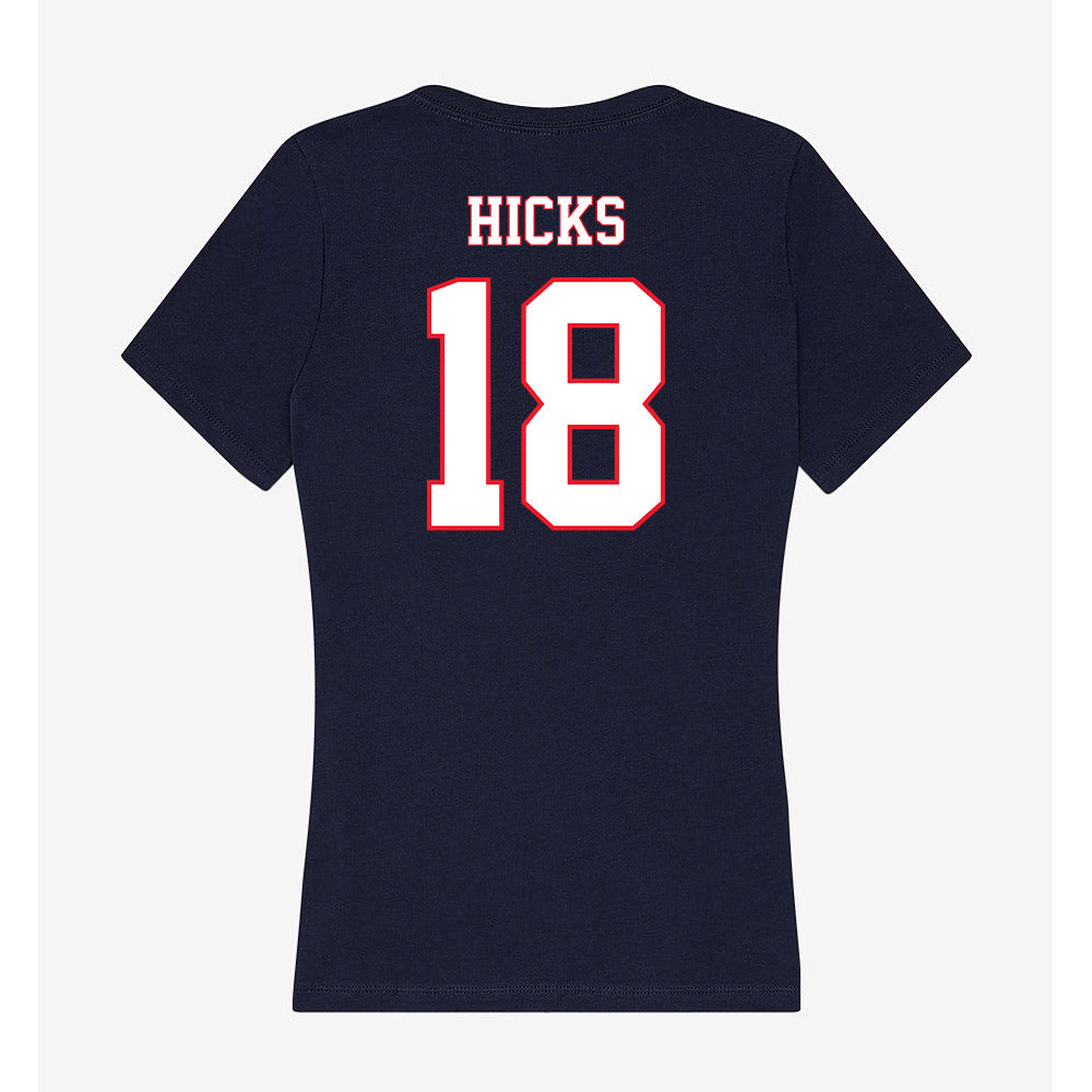 UConn - NCAA Football : Kylish Hicks - Women's V-Neck T-Shirt-1