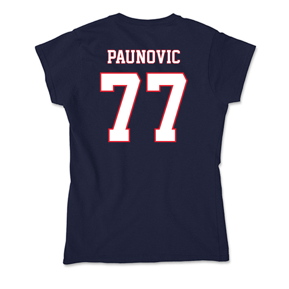 UConn - NCAA Men's Basketball : Uros Paunovic - Soft Style Women’s T-Shirt-1