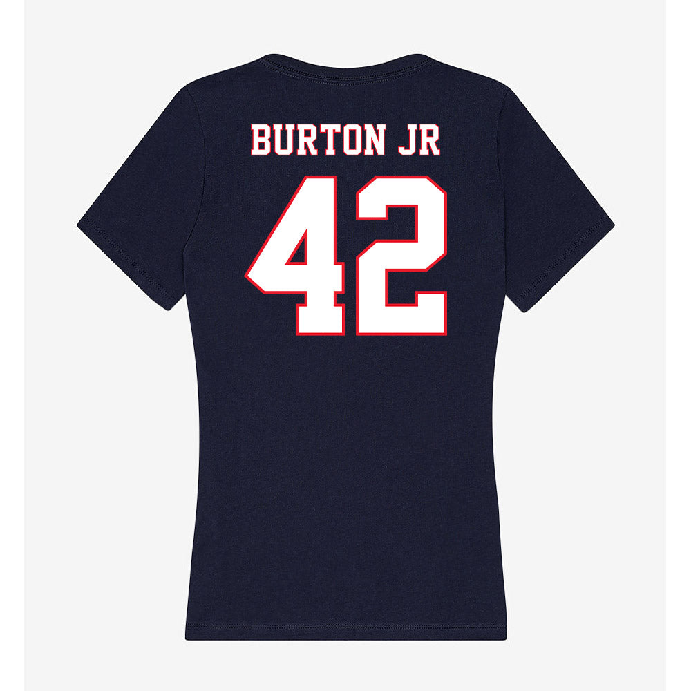 UConn - NCAA Football : Michael Burton Jr - Women's V-Neck T-Shirt-1