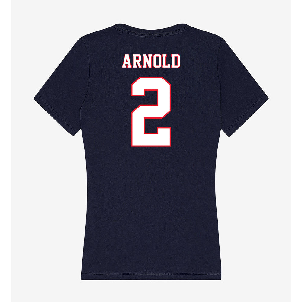 UConn - NCAA Women's Basketball : KK Arnold - Women's V-Neck T-Shirt-1