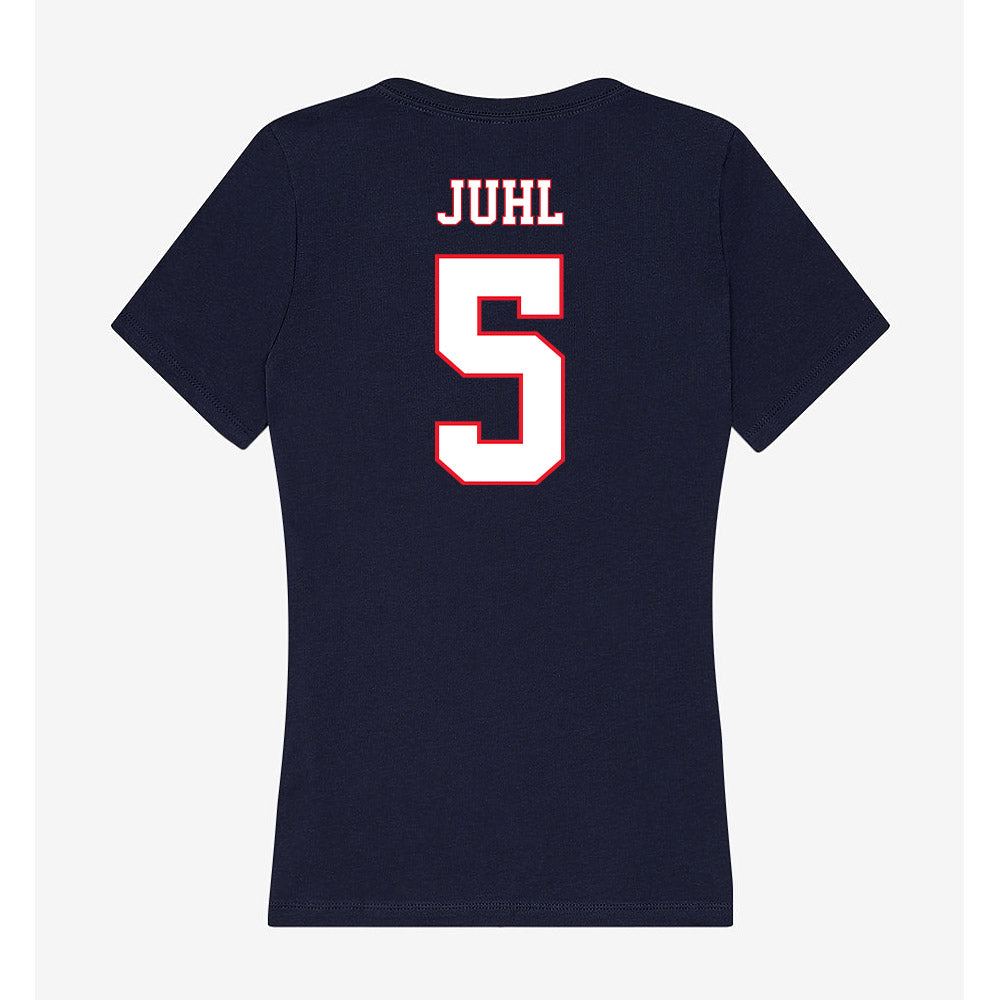 UConn - NCAA Softball : Alexis Juhl - Women's V-Neck T-Shirt-1