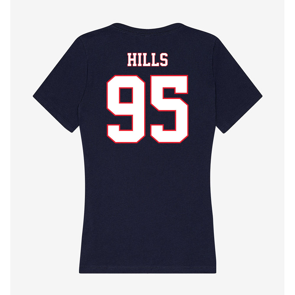 UConn - NCAA Football : Melvin Hills - Women's V-Neck T-Shirt-1