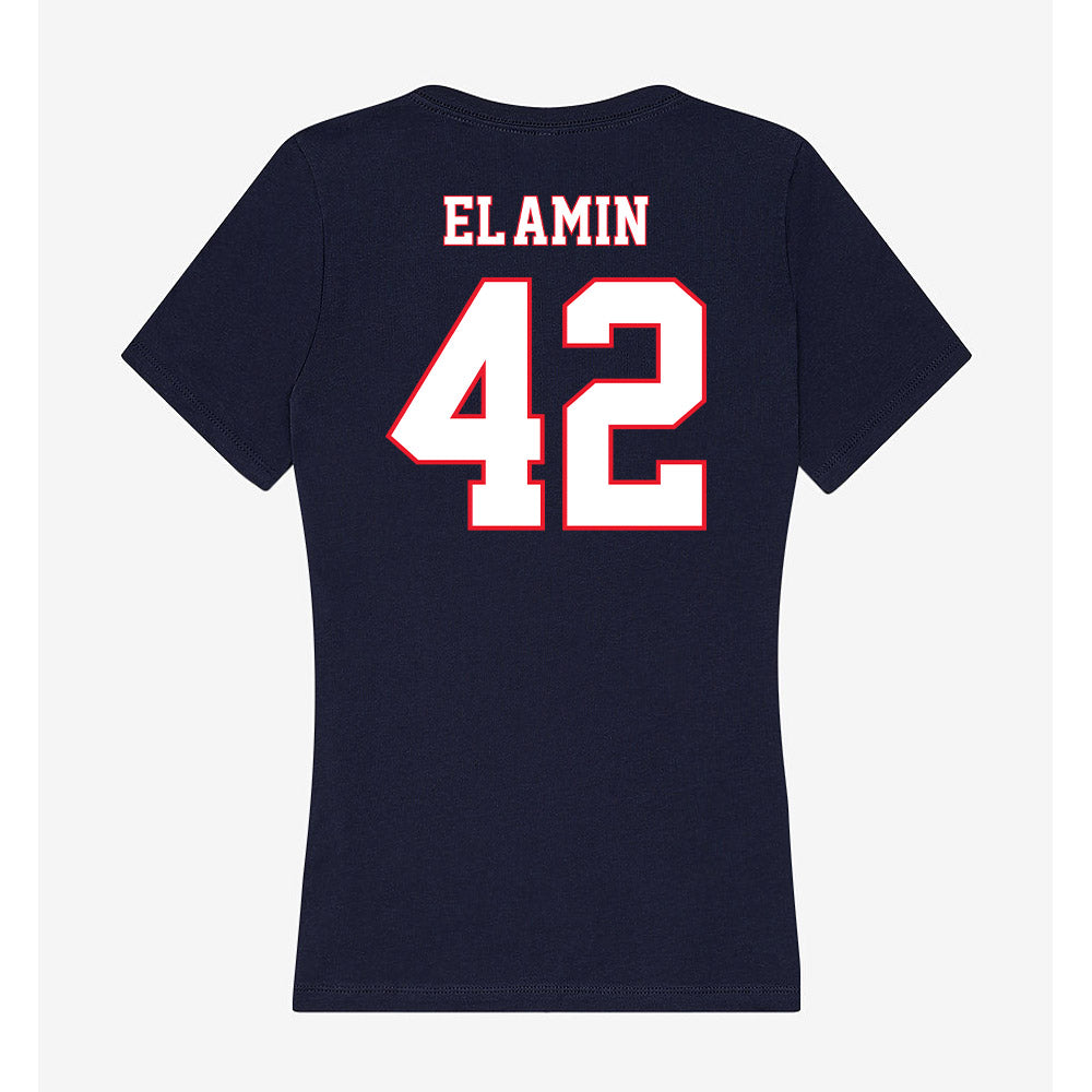 UConn - Men's Basketball Legends : Khalid El-Amin - Women's V-Neck T-Shirt-1