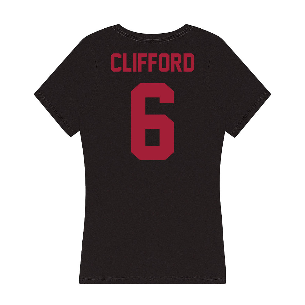 Alabama - Women's Soccer Alumni : Emily (Pitek) Clifford - Women's V-Neck T-Shirt-1