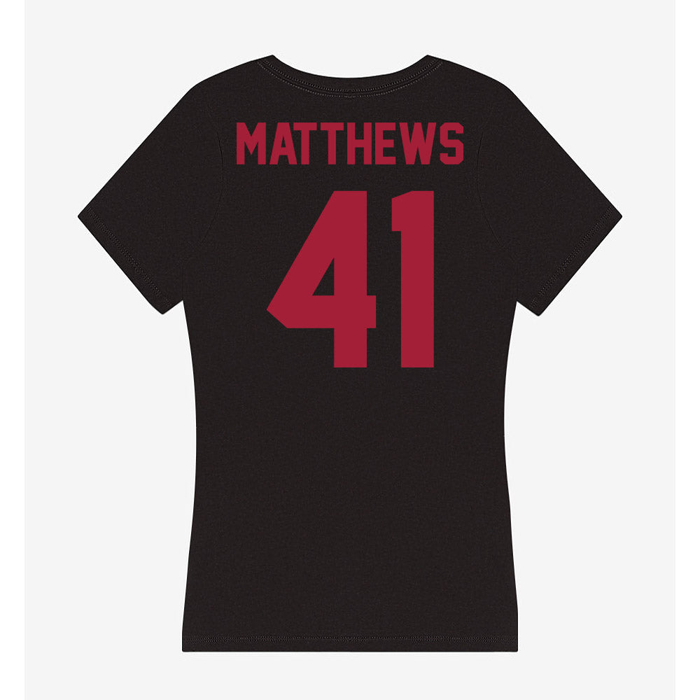 Alabama - NCAA Football : Jamarion Matthews - Women's V-Neck T-Shirt-1