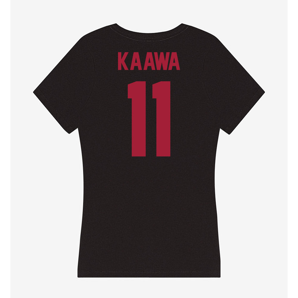 Alabama - NCAA Football : Tayden-Evan Kaawa - Women's V-Neck T-Shirt-1