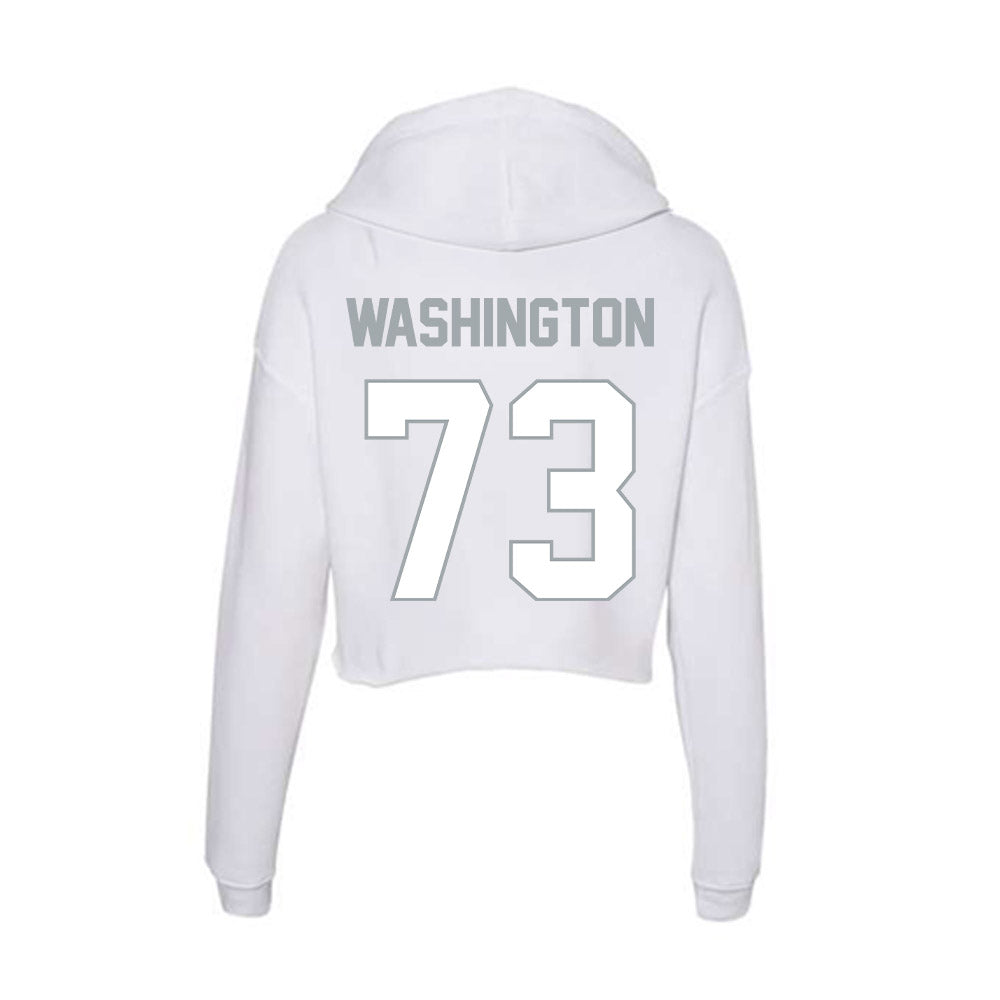 Ohio State - NCAA Football : Vasean Washington - Women's Crop Fleece Hoodie-1