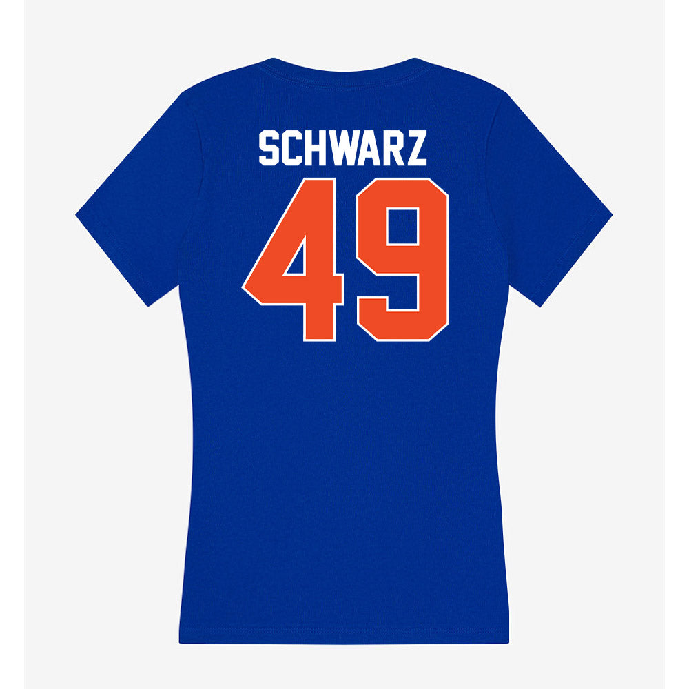 Florida - NCAA Baseball : Colton Schwarz - Women's V-Neck T-Shirt-1