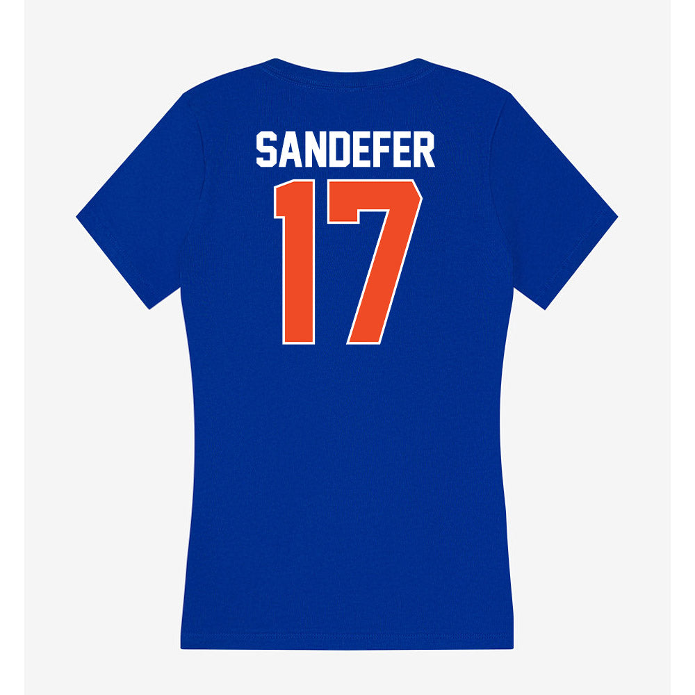 Florida - NCAA Baseball : Russell Sandefer - Women's V-Neck T-Shirt-1