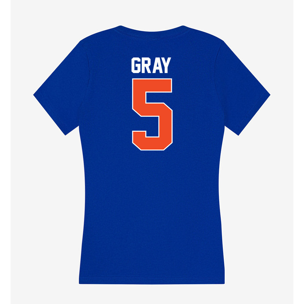 Florida - NCAA Women's Soccer : Mia Gray - Women's V-Neck T-Shirt-1